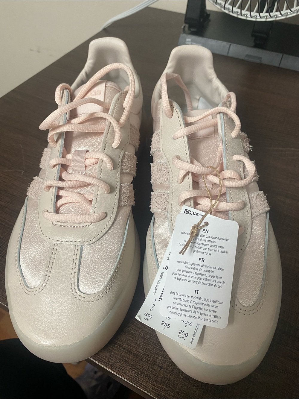 adidas Women’s Light Pink Suede & Leather  Sneakers (Barreda Decode)